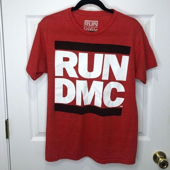 RUN DMC red shirt sleeve tee shirt, size medium - Picture 2 of 7